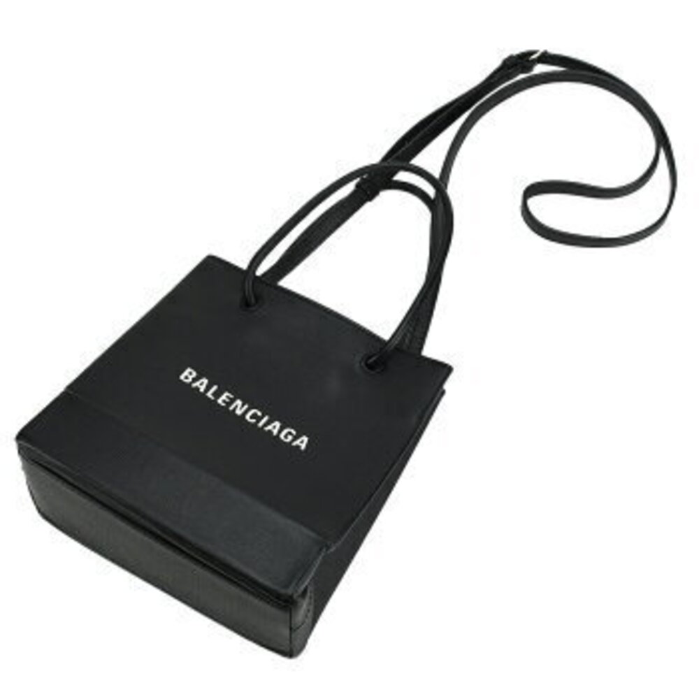 Balenciaga Bag XXS Tote Leather Black Logo - Picture 4 of 6